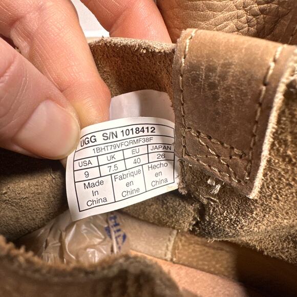 UGG Women's Classic Unlined Boots Mini Metallic Gold Short Leather Size 9 - Picture 6 of 10